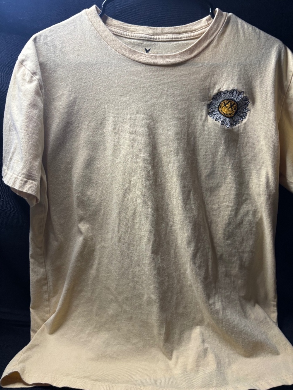 Blink-182 Sunflower Graphic T Shirt Cream Beige Double Sided Band Tee Mens Mediu